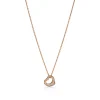 Tiffany & Co. Elsa Peretti® Open Heart Pendant in Rose Gold with Diamonds | ^ Necklaces & Pendants|New Jewelry