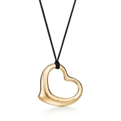 Tiffany & Co. Elsa Peretti® Open Heart pendant in 18k gold. | ^ Necklaces & Pendants|Gold Jewelry