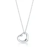 Tiffany & Co. Elsa Peretti® Open Heart pendant in silver with a diamond. More sizes available. | ^ Necklaces & Pendants|Sterling Silver Jewelry