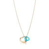 Tiffany & Co. Elsa Peretti® Open Heart pendant in 18k gold and turquoise. | ^ Necklaces & Pendants|Gold Jewelry