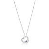 Tiffany & Co. Elsa Peretti® Open Heart Pendant in Platinum with Sapphires, 16 mm | ^ Necklaces & Pendants|Platinum Jewelry