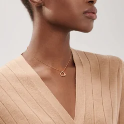Tiffany & Co. Elsa Peretti® Open Heart pendant in 18k rose gold with diamonds. | ^ Necklaces & Pendants|Rose Gold Jewelry