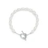 Tiffany & Co. Elsa Peretti® Open Heart pearl bracelet in sterling silver, medium. | ^ Bracelets|Sterling Silver Jewelry