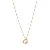 Tiffany & Co. Elsa Peretti® Open Heart pendant in 18k gold with diamonds, 11 mm wide. | ^ Necklaces & Pendants|Gold Jewelry