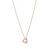 Tiffany & Co. Elsa Peretti® Open Heart pendant in 18k rose gold with diamonds, 11 mm wide. | ^ Necklaces & Pendants|Rose Gold Jewelry