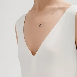 Tiffany & Co. Elsa Peretti® Open Heart pendant of black jade and sterling silver. | ^ Necklaces & Pendants|Sterling Silver Jewelry