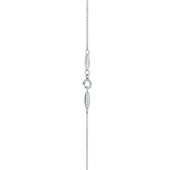 Tiffany & Co. Elsa Peretti® Open Heart pendant in platinum with diamonds, 11 mm wide. | ^ Necklaces & Pendants|Platinum Jewelry
