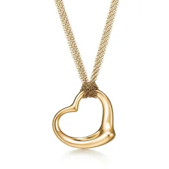 Tiffany & Co. Elsa Peretti® Open Heart pendant in 18k gold. | ^ Necklaces & Pendants|Gold Jewelry
