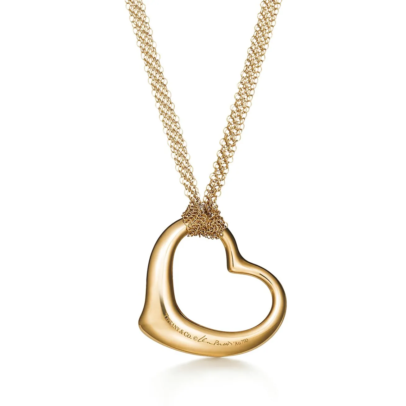 Tiffany & Co. Elsa Peretti® Open Heart pendant in 18k gold. | ^ Necklaces & Pendants|Gold Jewelry
