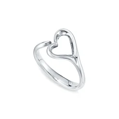 Tiffany & Co. Elsa Peretti® Open Heart ring in sterling silver, small. | ^ Rings|Sterling Silver Jewelry