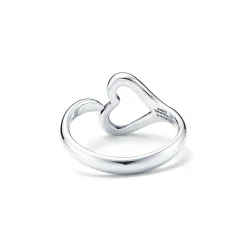 Tiffany & Co. Elsa Peretti® Open Heart ring in sterling silver, small. | ^ Rings|Sterling Silver Jewelry
