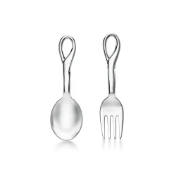 Tiffany & Co. Elsa Peretti® Padova™ fork and spoon baby set in sterling silver. | ^ Baby|Baby