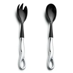Tiffany & Co. Elsa Peretti® Padova™ salad serving spoon and fork set in sterling silver and re | ^ Tableware|Flatware & Trays
