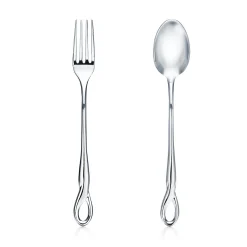 Tiffany & Co. Elsa Peretti® Padova™ serving spoon and fork set in sterling silver. | ^ Tableware|Elsa Peretti Home