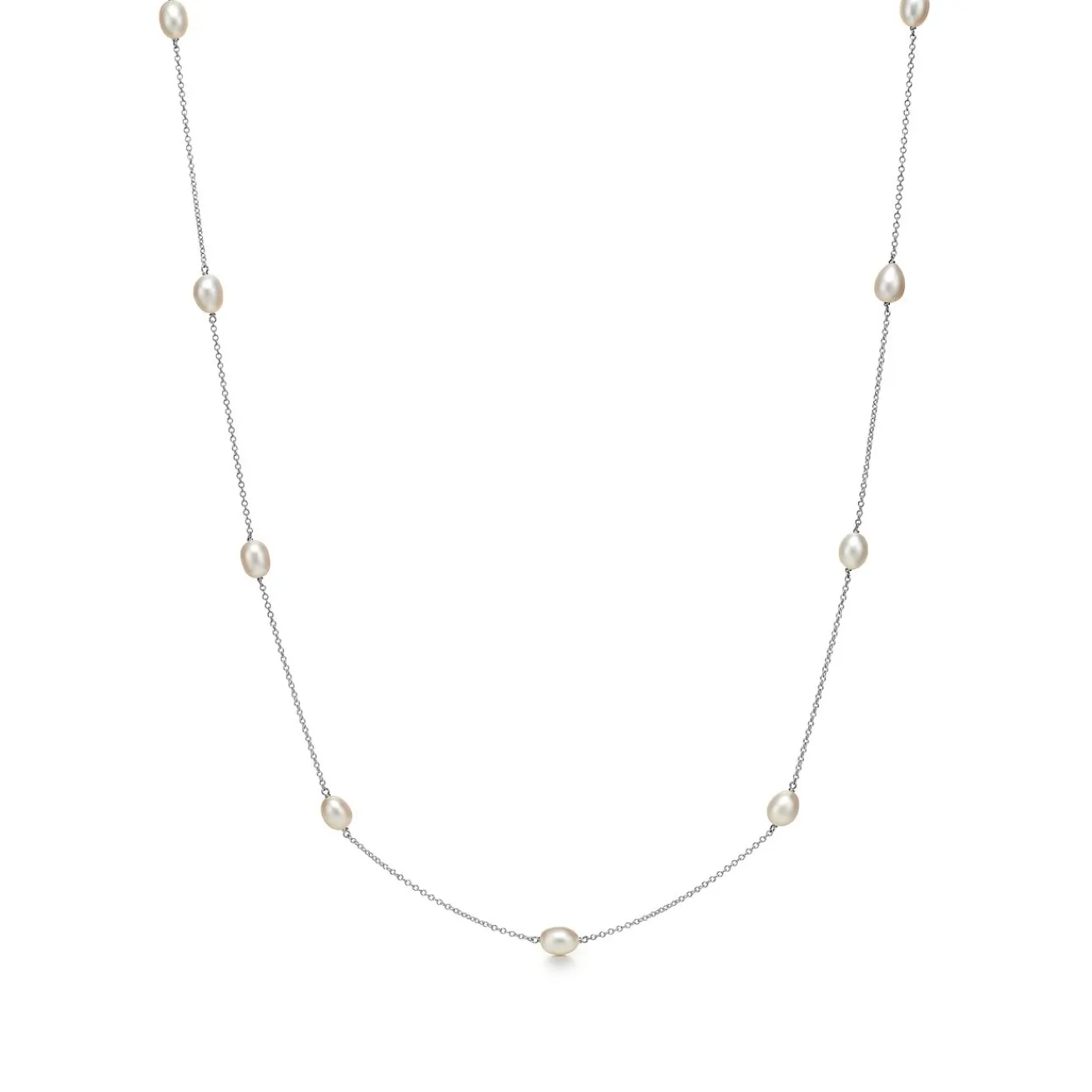 Tiffany & Co. Elsa Peretti® Pearls by the Yard™ necklace in sterling silver. | ^ Necklaces & Pendants|Sterling Silver Jewelry
