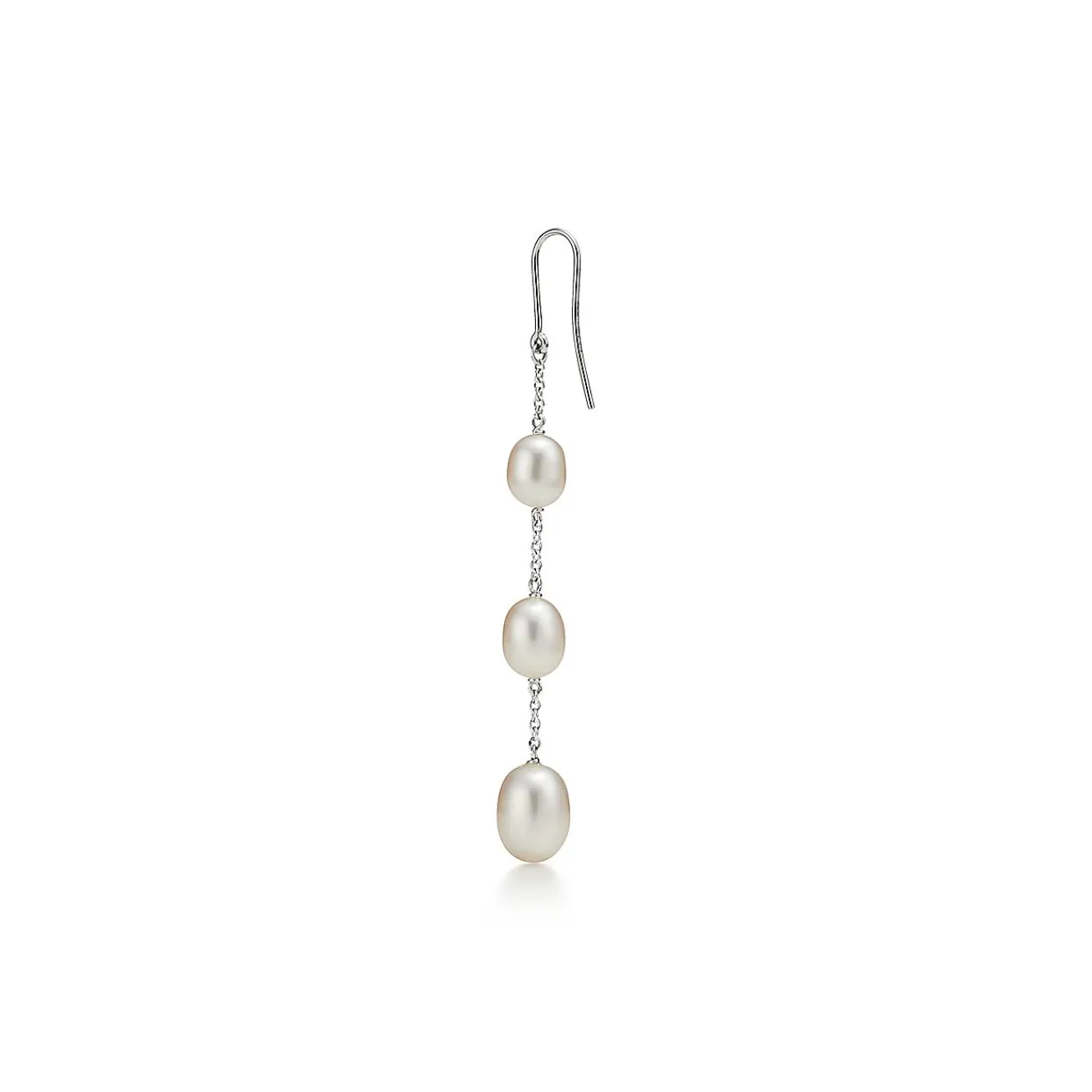 Tiffany & Co. Elsa Peretti® Pearls by the Yard™ chain earrings in sterling silver. | ^ Earrings|Sterling Silver Jewelry