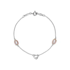 Tiffany & Co. Elsa Peretti® Pearls by the Yard™ Open Heart bracelet in silver with pearls. | ^ Bracelets|Sterling Silver Jewelry