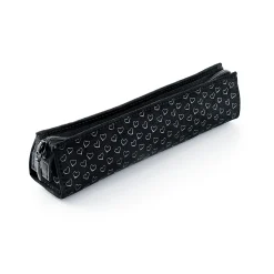 Tiffany & Co. Elsa Peretti® pencil case in black leather with lacquered Open Hearts. | ^Women Small Leather Goods|Stationery, Games & Unique Objects
