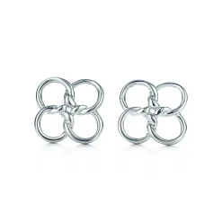 Tiffany & Co. Elsa Peretti® Quadrifoglio™ earrings in sterling silver. | ^ Earrings|Sterling Silver Jewelry
