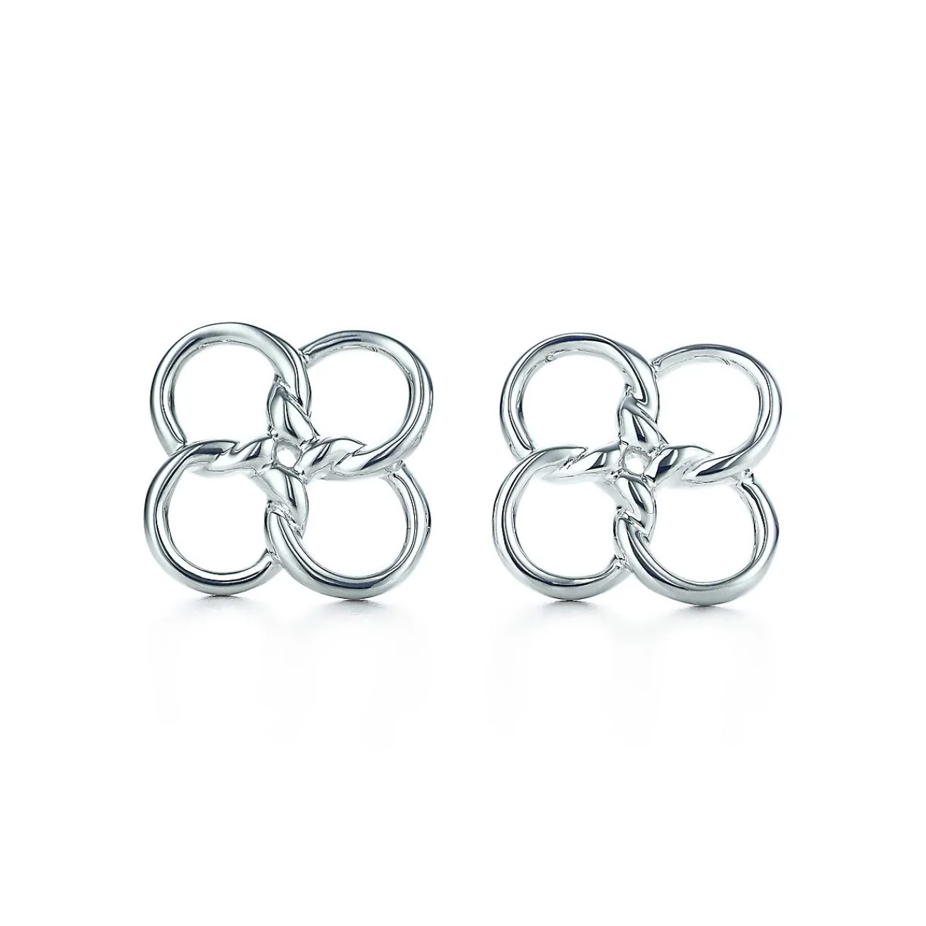 Tiffany & Co. Elsa Peretti® Quadrifoglio™ earrings in sterling silver. | ^ Earrings|Sterling Silver Jewelry