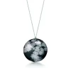 Tiffany & Co. Elsa Peretti® Round pendant of snowflake obsidian and sterling silver. | ^ Necklaces & Pendants|Sterling Silver Jewelry
