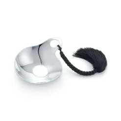Tiffany & Co. Elsa Peretti® sake cup in sterling silver with a black silk tassel. | ^ Elsa Peretti®|Glassware & Barware