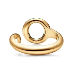 Tiffany & Co. Elsa Peretti® Sevillana™ cuff in 18k gold with green jade. | ^ Bracelets|Gold Jewelry