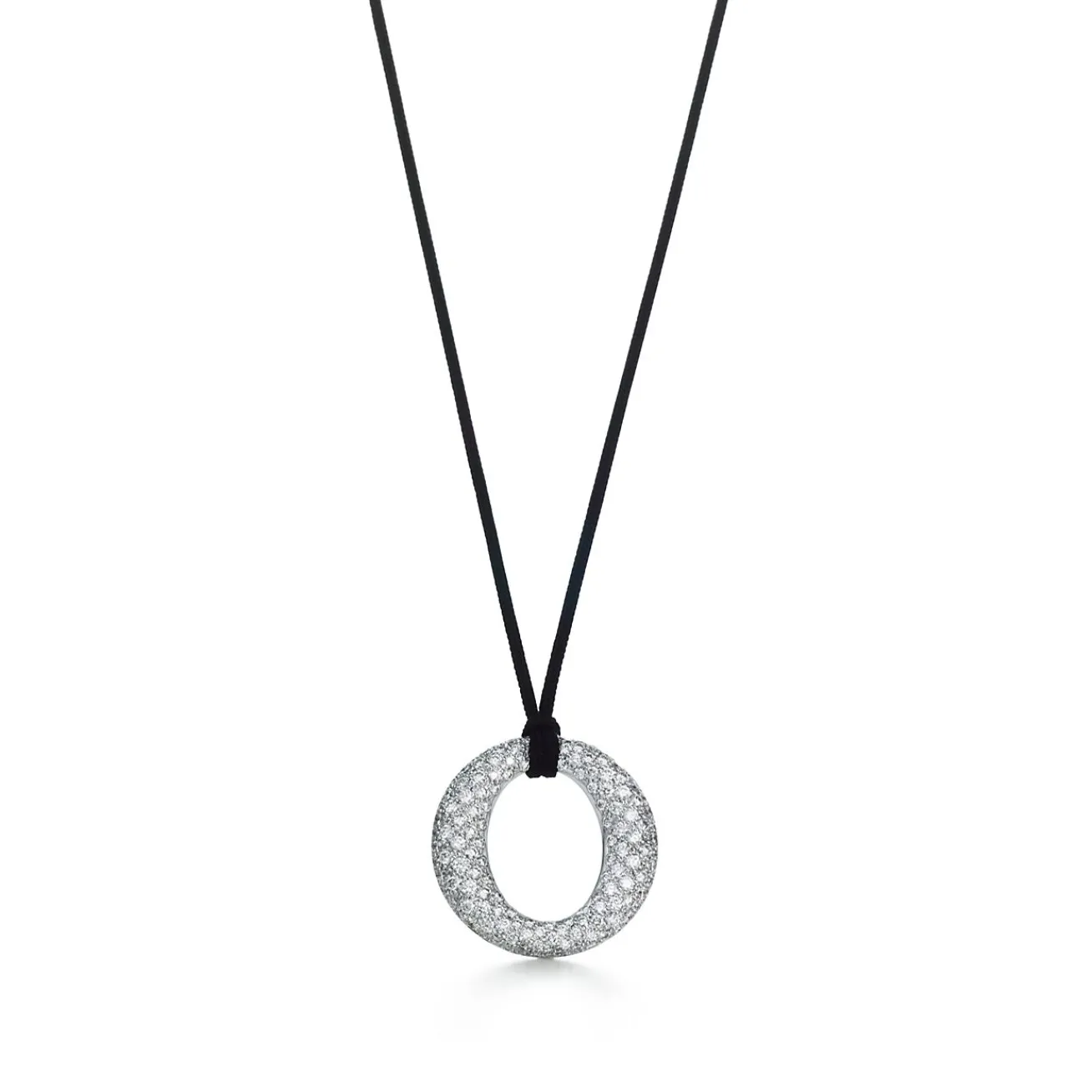 Tiffany & Co. Elsa Peretti® Sevillana™ pendant of diamonds in platinum, small. | ^ Necklaces & Pendants|Diamond Jewelry