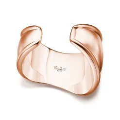 Tiffany & Co. Elsa Peretti® Small Bone Cuff in Rose Gold with White Jade, 43 mm Wide | ^ Bracelets|Rose Gold Jewelry