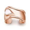 Tiffany & Co. Elsa Peretti® Small Bone Cuff in Rose Gold with White Jade, 43 mm Wide | ^ Bracelets|Rose Gold Jewelry