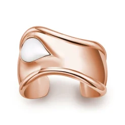 Tiffany & Co. Elsa Peretti® Small Bone Cuff in Rose Gold with White Jade, 43 mm Wide | ^ Bracelets|Rose Gold Jewelry