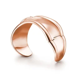 Tiffany & Co. Elsa Peretti® Small Bone Cuff in Rose Gold with White Jade, 43 mm Wide | ^ Bracelets|Rose Gold Jewelry