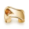 Tiffany & Co. Elsa Peretti® Small Bone Cuff in Yellow Gold with Tiger's Eye, 43 mm Wide | ^ Bracelets|Gold Jewelry
