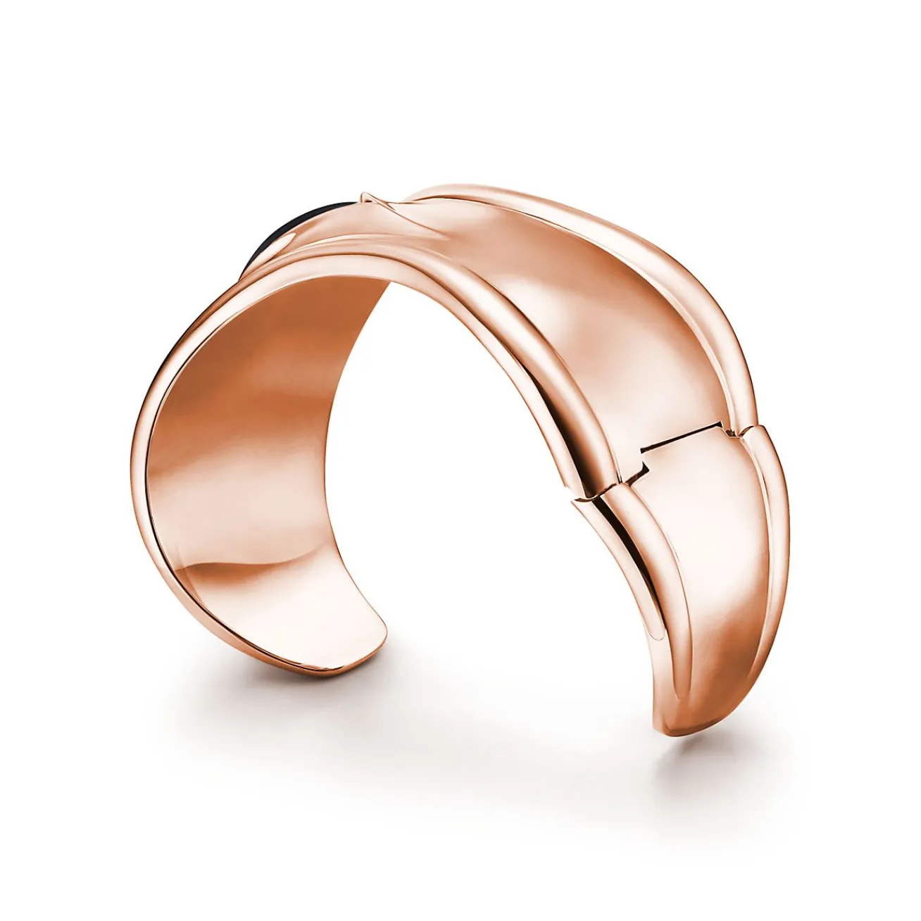 Tiffany & Co. Elsa Peretti® Small Bone Cuff in Rose Gold with Black Jade, 43 mm Wide | ^ Bracelets|Rose Gold Jewelry