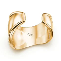 Tiffany & Co. Elsa Peretti® Small Bone Cuff in Yellow Gold with Turquoise, 43 mm Wide | ^ Bracelets|Gold Jewelry