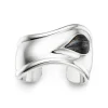 Tiffany & Co. Elsa Peretti® Small Bone Cuff in Silver with Tiger Iron, 43 mm Wide | ^ Bracelets|Sterling Silver Jewelry