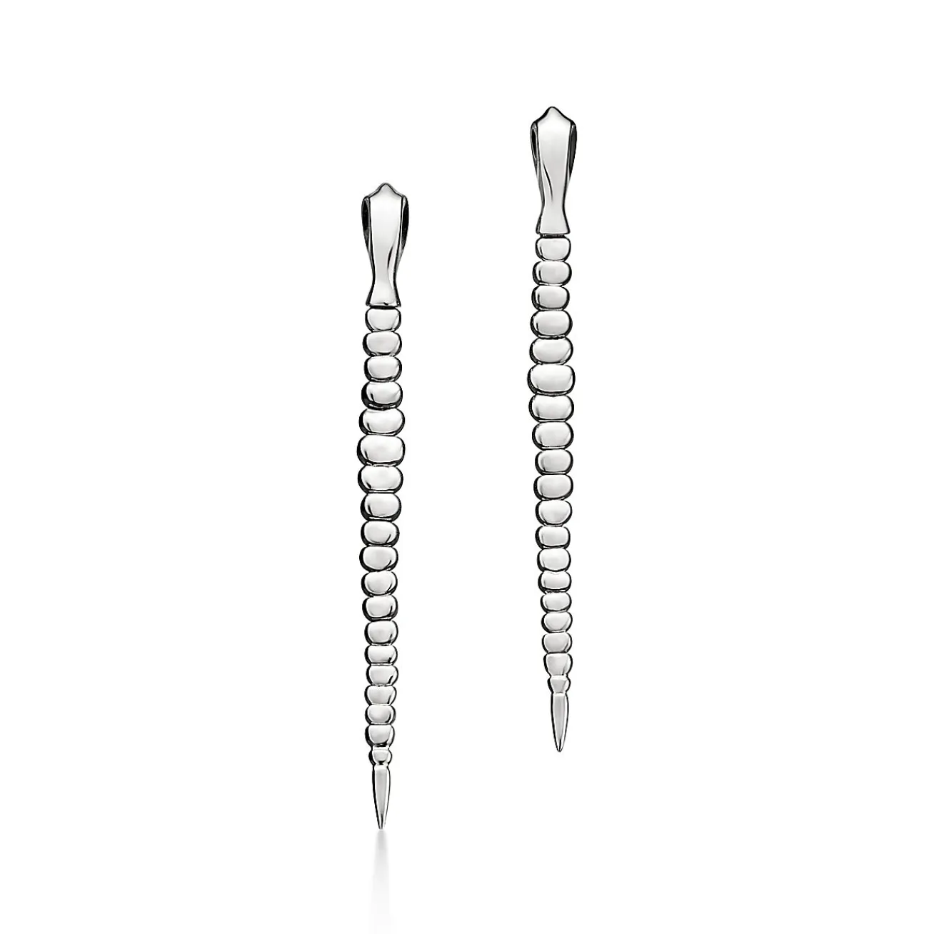Tiffany & Co. Elsa Peretti® Snake earrings in sterling silver. | ^ Earrings|Bold Silver Jewelry