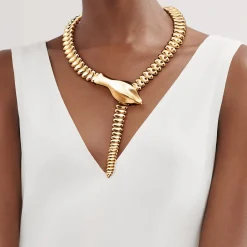 Tiffany & Co. Elsa Peretti® Snake Necklace in Yellow Gold | ^ Necklaces & Pendants|Gold Jewelry