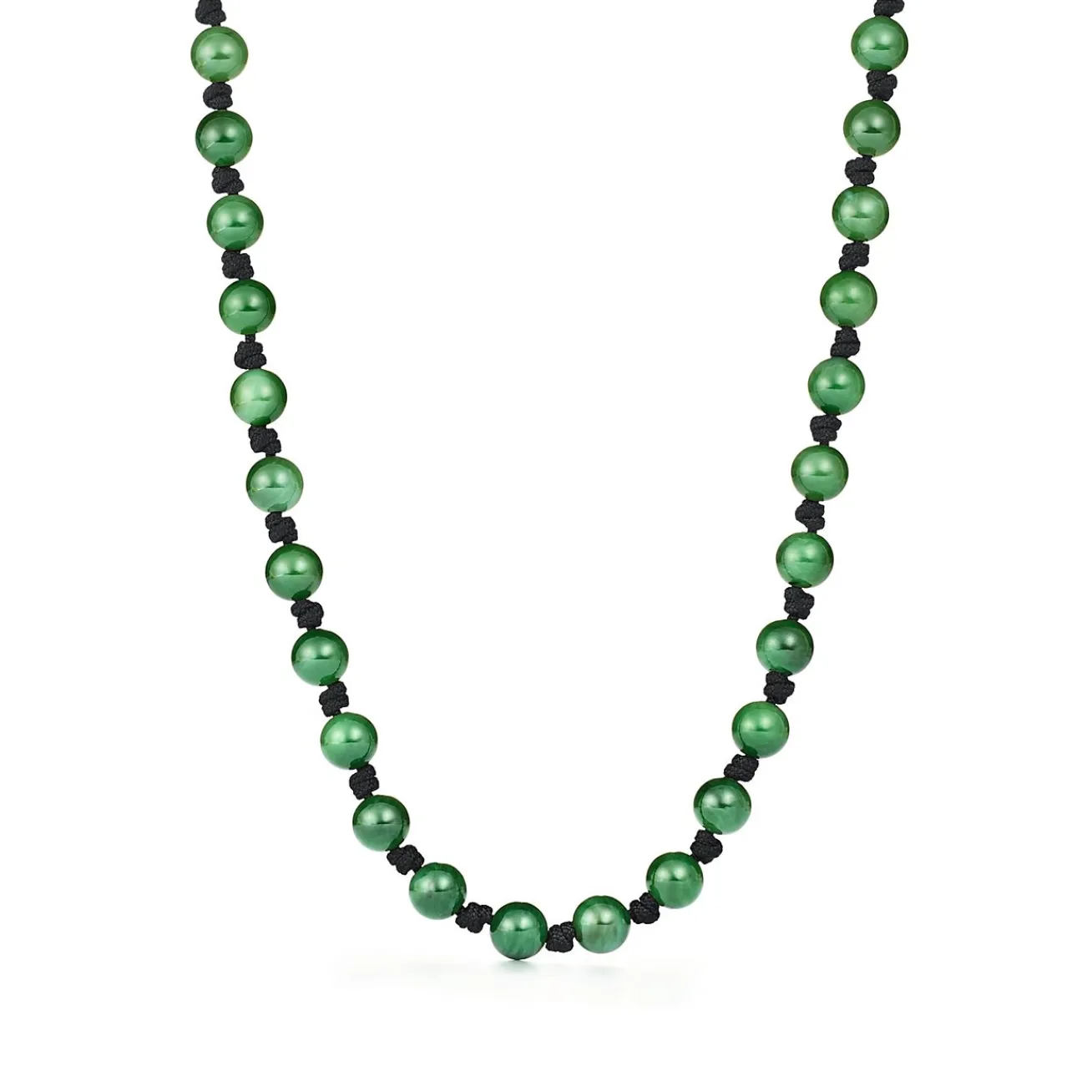 Tiffany & Co. Elsa Peretti® Sphere necklace in green jade. | ^ Necklaces & Pendants|Colored Gemstone Jewelry