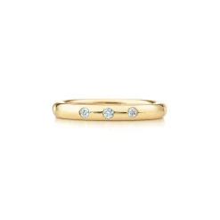 Tiffany & Co. Elsa Peretti® stacking band ring in 18k gold with diamonds. | ^Women Rings|Stacking Rings