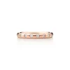 Tiffany & Co. Elsa Peretti® stacking band ring in 18k rose gold with eight diamonds. | ^Women Rings|Stacking Rings