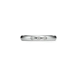Tiffany & Co. Elsa Peretti® stacking band ring in platinum with diamonds. | ^Women Rings|Platinum Jewelry