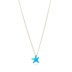 Tiffany & Co. Elsa Peretti® Starfish pendant of turquoise and 18k gold, mini. | ^ Necklaces & Pendants|Gold Jewelry
