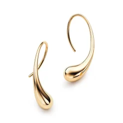 Tiffany & Co. Elsa Peretti® Teardrop hoop earrings in 18k gold. | ^ Earrings|Hoop Earrings