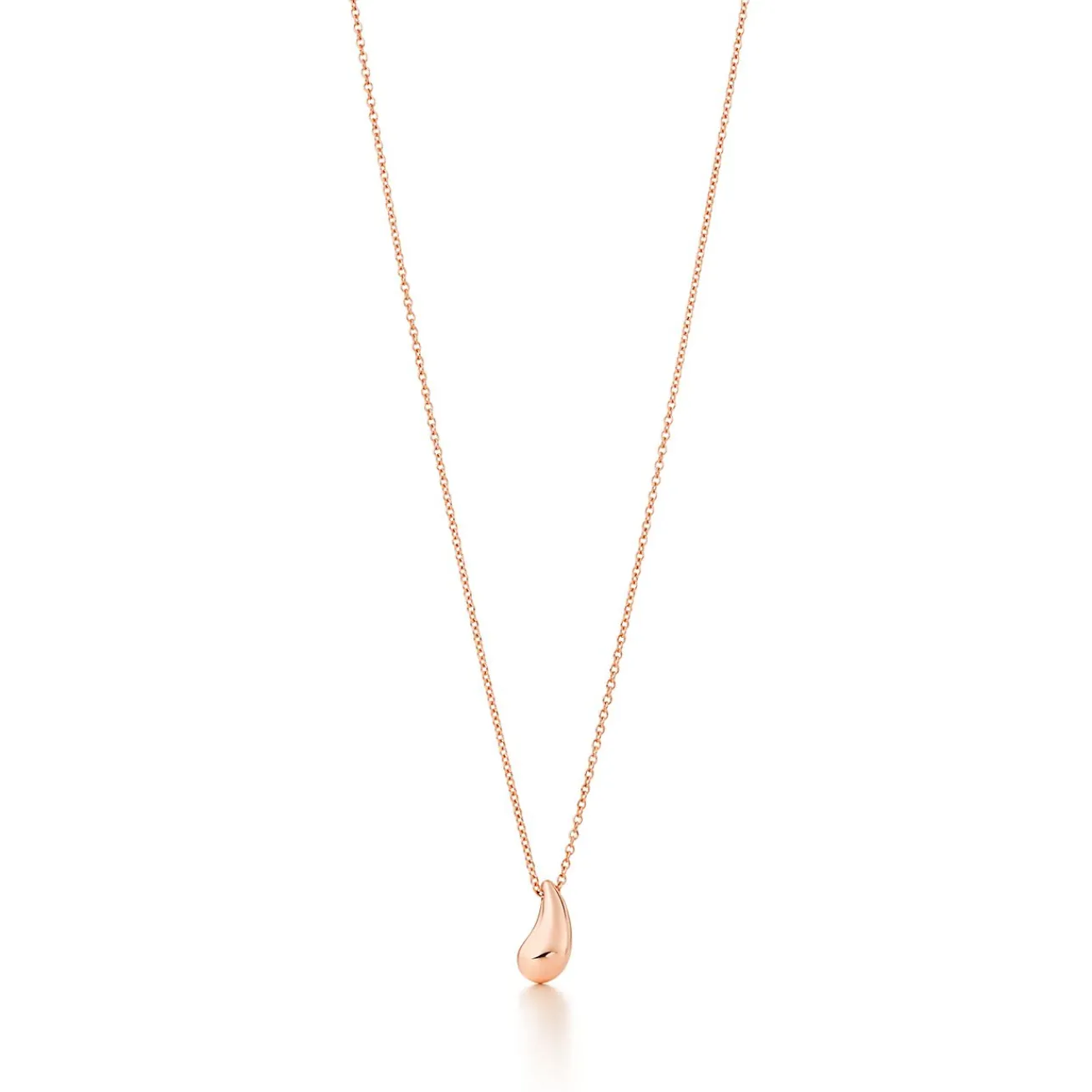 Tiffany & Co. Elsa Peretti® Teardrop pendant in 18k rose gold. | ^ Necklaces & Pendants|Rose Gold Jewelry