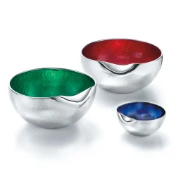 Tiffany & Co. Elsa Peretti® Thumbprint bowl in sterling silver with green enamel finish. | ^ Elsa Peretti®|The Home