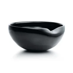 Tiffany & Co. Elsa Peretti® Thumbprint bowl in handmade, mouth-blown Venetian glass, black. | ^ Decor|Elsa Peretti Home