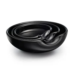 Tiffany & Co. Elsa Peretti® Thumbprint Dishes in Black Venetian Glass, Set of Three | ^ Tableware|Elsa Peretti Home