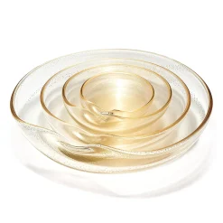 Tiffany & Co. Elsa Peretti® Thumbprint dish in glass with 24k gold leaf. More sizes available. | ^ The Home|Housewarming Gifts