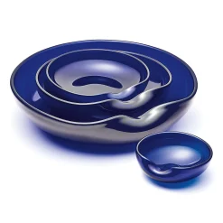 Tiffany & Co. Elsa Peretti® Thumbprint dish in cobalt Venetian glass. More sizes available. | ^ The Home|Housewarming Gifts